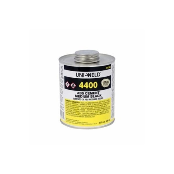 United Elchem UNIWELD 4436S MEDIUM ABS CEMENT, 32 OZ, OPAQUE LIQUID, BLACK 4436S - main